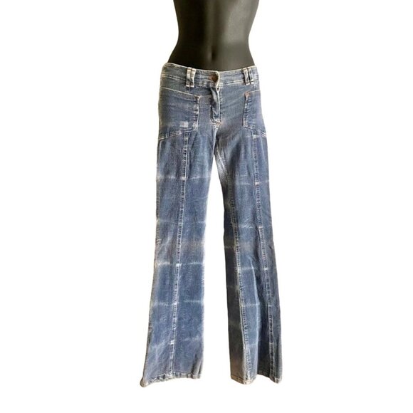 Vintage 1970s Corduroy Patch Pockets Roller Skimp Jeans by Angie Made in France. - Picture 3 of 10